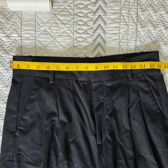 Banana Republic Wide leg Black Flannel Dress Pants Size 8 NWT - Picture 2 of 11